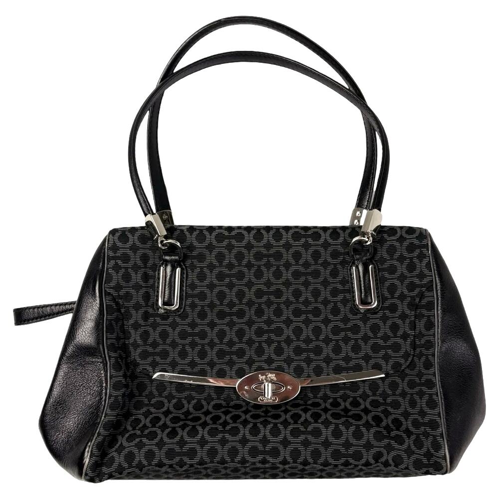 Coach Women's Black Madison Madeline East/West Satchel Handbag